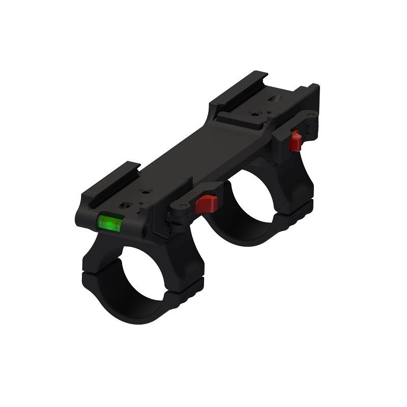 Быстросъемный кронштейн AIMPRO серии TACTICA с пузырьковым уровнем для оптических прицелов под кольца