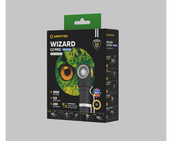 Налобный фонарь Armytek Wizard C2 Pro Nichia Magnet USB Warm