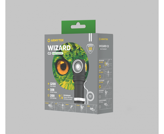 Налобный фонарь Armytek Wizard C2 Magnet USB White